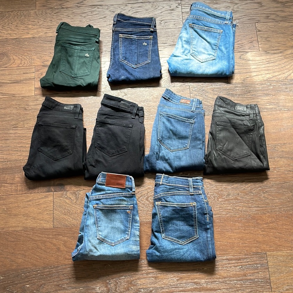 Lot of 9 Premium Denim Bundle Sizes 24-25